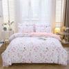 URBONUR Floral Bedding Set, King Size, Pink, 3-Piece, Spring Garden with Bee Print, Soft Microfiber view 1