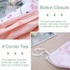 URBONUR Floral Bedding Set, King Size, Pink, 3-Piece, Spring Garden with Bee Print, Soft Microfiber view 4