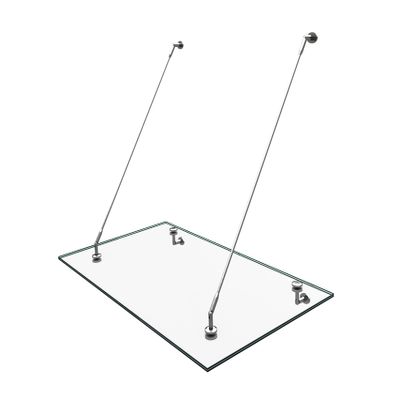 Mai & Mai Glass Canopy, Stainless Steel, 90 x 160 cm