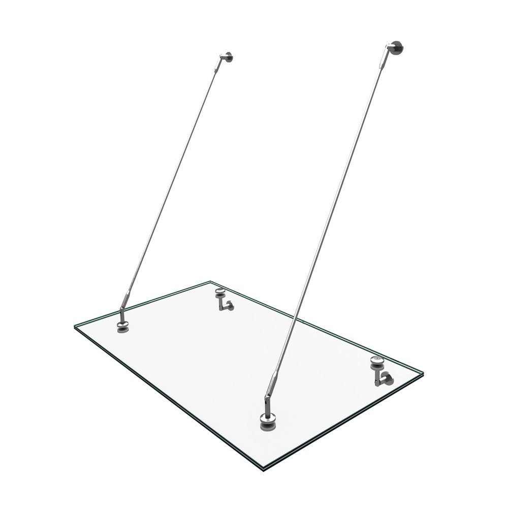Mai & Mai Glass Canopy, Stainless Steel, 90 x 160 cm