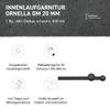 Garesa Ornella Curtain Rod 20 mm, Single Track, Black Aluminum, 400 cm view 3