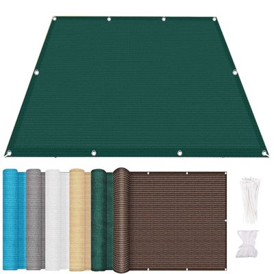 AMZYU Balcony Privacy Screen 80 x 1000 cm, Dark Green