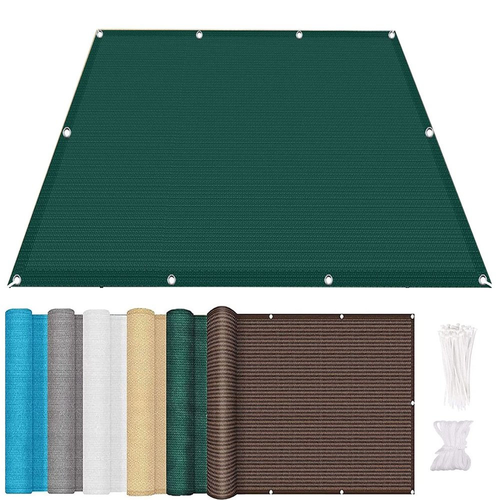 AMZYU Balcony Privacy Screen 80 x 1000 cm, Dark Green