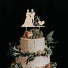 VEHFA Bride and Groom Silhouette Cake Topper, Wedding Couple Sign, Wood view 3