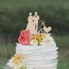 VEHFA Bride and Groom Silhouette Cake Topper, Wedding Couple Sign, Wood view 4