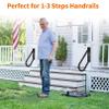 IINCOOY 2-Pack U-Shaped Wall-Mount Handrails for Outdoor Steps view 4