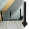 Black Glass Railing Corner Post, H-60 cm (23.6 in) view 1