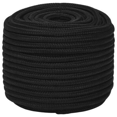Tidyard Outdoor Rope, Boat Rope, Climbing Rope, Black, 12 mm x 250 m