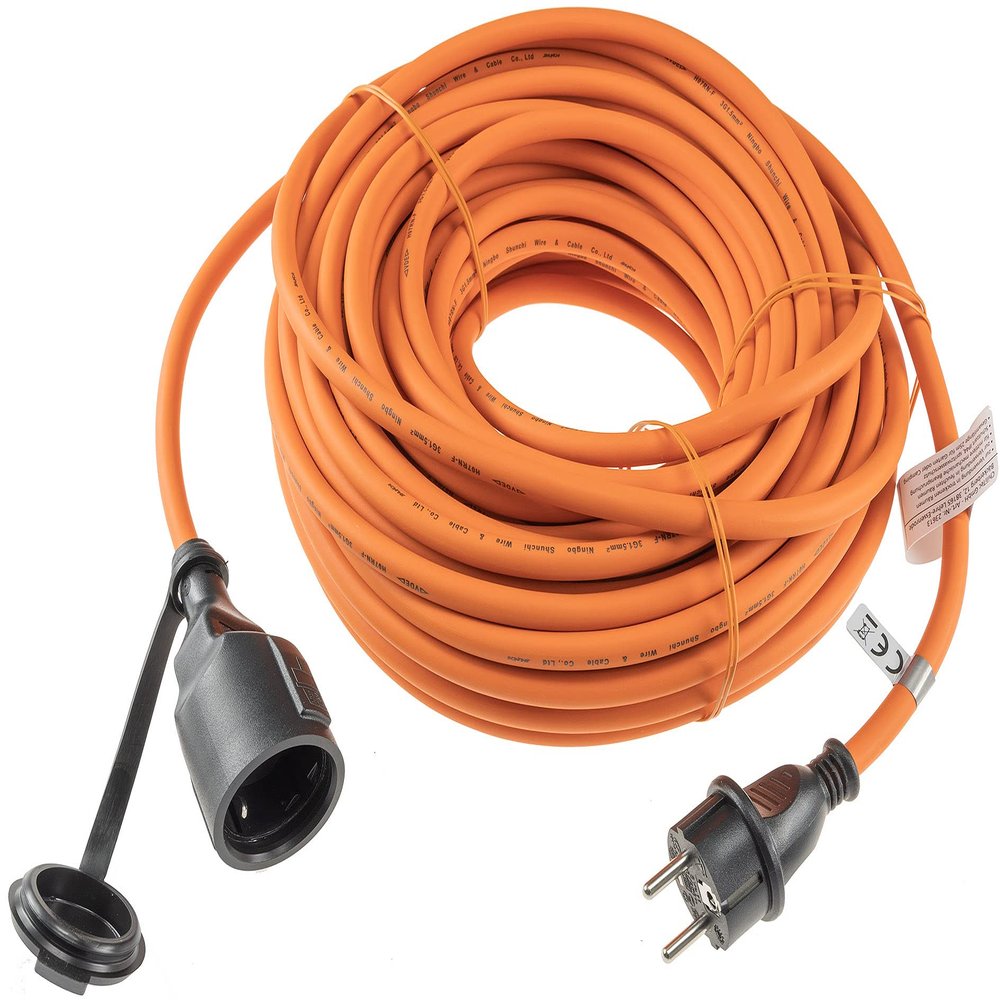 ChiliTec 25 m Extension Cable, H07RN-F 3G1.5 Rubber Cable