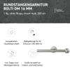 Garesa Bolti Curtain Rod, 16 mm, Matte Chrome, 260 cm view 3
