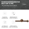 Garesa Bolti Curtain Rod, 16 mm, Single-Rod, Bronze, 460 cm view 3