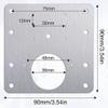 Cabinet Door Hinge Repair Plate, Concealed Hinge Repair Plate, White view 3
