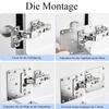 Cabinet Door Hinge Repair Plate, Concealed Hinge Repair Plate, White view 4