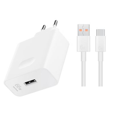 66W SuperCharge Original Fast Charger for Honor, 2m 6A USB-C Cable, Adapter Power Supply for Honor 400/200/100, Magic8/8 Pro, 7/7 Pro, 6/6 Pro, 5/5 Pro, V5, V3, VS3, V2, MagicPad, Pad X9/X8