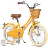 Glerc 16-Inch Girls' Bike, Retro Vintage Style, Yellow view 1