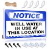 Funny Vintage Metal Sign with “Notice Well Water in Use at This Location” view 1