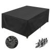 ZMFBHFBH Outdoor Furniture Cover 320 x 200 x 85 cm, 600D Oxford Fabric, Black view 2