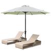 SAGIDAR 2.7 m Patio Sun Umbrella, 8 Ribs, Beige view 1
