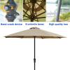 SAGIDAR 2.7 m Patio Sun Umbrella, 8 Ribs, Beige view 4