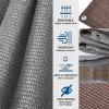Sport Sun Shade Sail 5 x 6.5 m Windbreak Cover, Balcony Privacy Screen with Cable Ties and Rope, Dark Green view 2