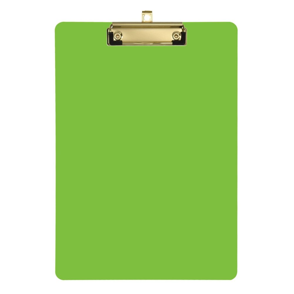 Grass Green Acrylic Clipboard for Teachers, A4/Letter Size, 12.5 x 9 in, Gold Clip
