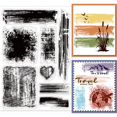 GLOBLELAND Transparent Stamps with Spot Background for DIY Scrapbooking