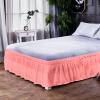 ADJAN Pleated Bed Skirt with Elastic Band, White, 150 x 200 cm view 2