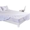 ADJAN Pleated Bed Skirt with Elastic Band, White, 150 x 200 cm view 3