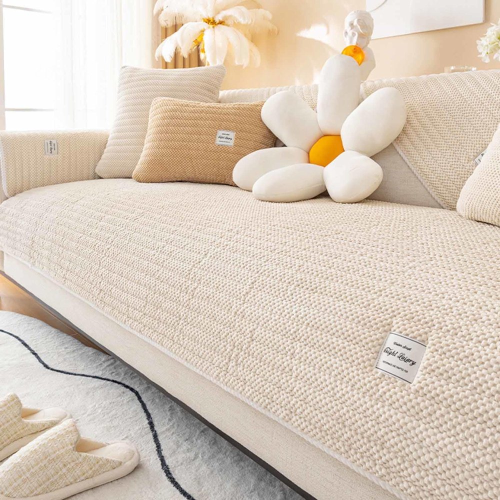 YWQJL Non-Slip Sofa Cover for L-Shaped, U-Shaped and Sectional Sofas, B-90 x 120 cm