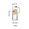 LUCBEI Glass Pitcher with Lid and Handle, 1.5 L view 2