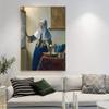 NNALEGS Paint by Numbers for Adults, Johannes Vermeer’s Young Woman with a Water Pitcher, 40 x 50 cm Acrylic Canvas, 3 Brushes, A3 view 3