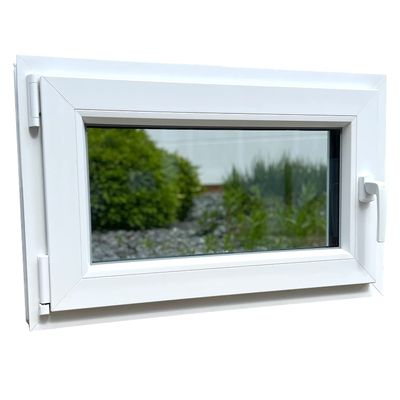 BE Bauelemente 50 x 70 cm (H x W) Basement Window, DIN Right/Left, Double-Glazed, Made in Germany, Various Exterior Colors (DIN Right, Smooth Basalt Gray Similar to RAL 7012)