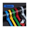 UV-Resistant Reusable Nylon Cable Ties, Hook-and-Loop Style, 100-Pack, Various Sizes and Colors view 2