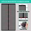 Magnetic Insect Screen Door 185 x 270 cm, No Drilling, Self-Closing, White view 2