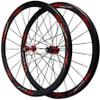 ZECHAO 700c Road Bike Wheelset, QR Rim Brake, 20/24H Aluminum Alloy, 8/9/10/11-Speed Freehub, Red view 1
