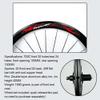 ZECHAO 700c Road Bike Wheelset, QR Rim Brake, 20/24H Aluminum Alloy, 8/9/10/11-Speed Freehub, Red view 3