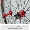 ZECHAO 700c Road Bike Wheelset, QR Rim Brake, 20/24H Aluminum Alloy, 8/9/10/11-Speed Freehub, Red view 4