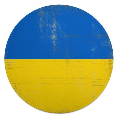 Yelolyio Vintage Ukraine Flag Fuzzy Throw Blanket, Patriotic Plush Coral Fleece, 150 cm