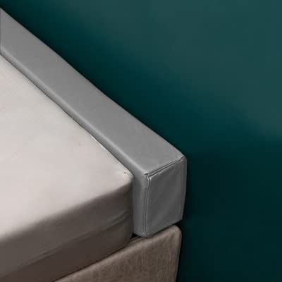 TYUHAW Leather Bed Gap Filler, Double/Queen/King Mattress Connector with Long Memory Foam Stopper, Removable Cover and Non-Slip Bottom