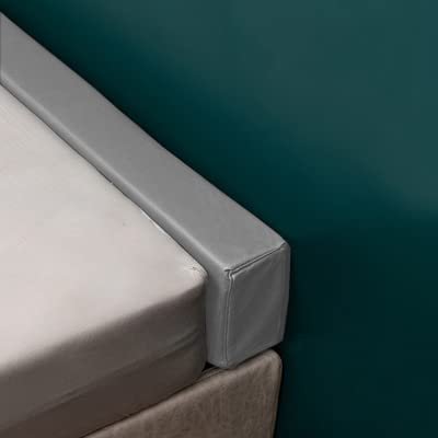 TYUHAW Leather Bed Gap Filler, Double/Queen/King Mattress Connector with Long Memory Foam Stopper, Removable Cover and Non-Slip Bottom