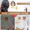 JUNNIU WYCSAD Wall-Mounted Makeup Mirror, 8-Inch, 360° Swivel, Magnifying, Double-Sided, Brass, Gold view 4