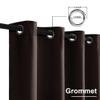 XWZO Blackout Curtains with Tiebacks, 2 Panels, 214 x 132 cm, Brown view 4