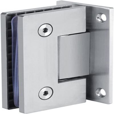 BAZAC 90-Degree Shower Door Hinge Clamp, Stainless Steel