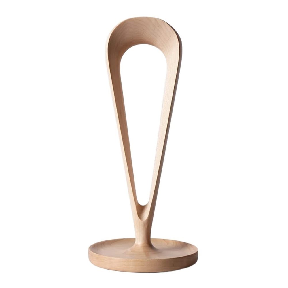 Gaming Headset Stand, Textured Solid Wood Headphone Holder, Universal Controller Holder (Maple, 12 × 26.5 cm)