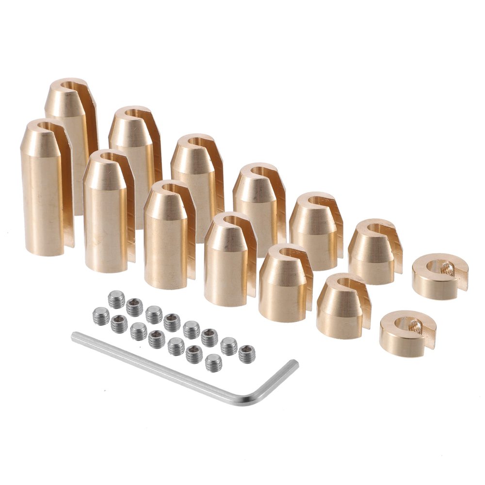 ABSOPRO Brass Spoke Balancing Weights, 14 Pcs, Gold, for Motorcycles