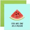 Old English Co. Fun Watermelon "One In A Melon" Congratulations Card for a New Job, Exam Results or Driving Test, for Him, Brother, Sister or Dad, Blank Inside with Envelope view 1
