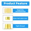 ERGAOBOY 2-Pack Brass Compression Tube Fittings, 6 mm OD x 1/4" BSP Female Thread, Straight Union view 4