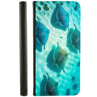 CoverHeld Phone Case for Samsung Galaxy A32 5G, Faux Leather Flip Case, Design 3518: Several Rays in the Ocean