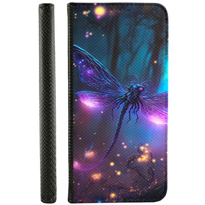 CoverHeld Phone Case for Motorola Moto G52, Faux Leather Flip Case, Design 3519 Magical Dragonfly Purple Shimmer