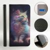 Samsung Galaxy J6 Plus (2018) Flip Case, Synthetic Leather, Design 3511 Shimmering Fantasy Cat Opal view 2